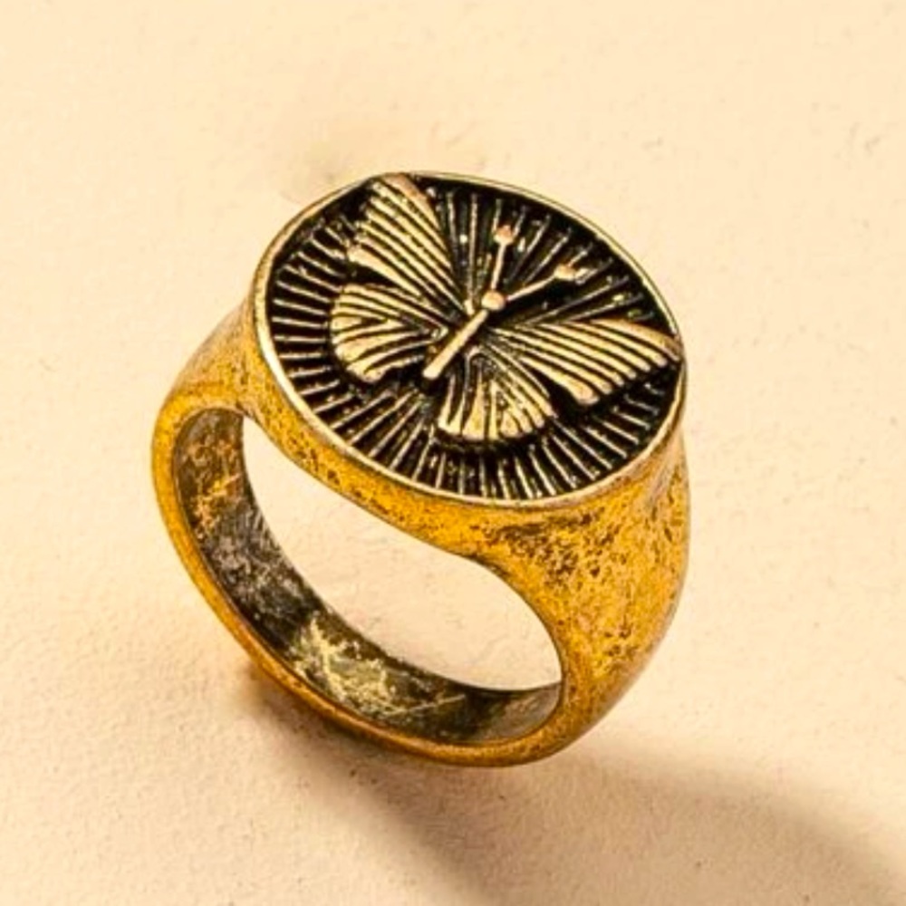 Golden Butterfly Ring